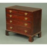 A George III mahogany chest of drawers,