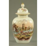 A large Samson of Paris porcelain vase and cover, late 19th century,