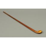 A Victorian Sunday stick, left handed. Length 81.5 cm.