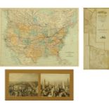 A hand coloured map of The United States of America, 20th century, London Atlas Series,