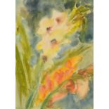 Margaret Traherne, watercolour "Gladioli", 37 cm x 26 cm.