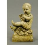"The Infant Bacchus", marble composition.