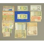 A quantity of British European and world bank notes,