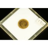 George V - half sovereign 1937, Unc, 4.4 grams, encapsulated.