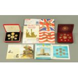 Elizabeth II - United Kingdom 1992 Piedfort proof seven coin set,