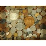 A quantity of world coins, some with silver content, to include 5 x one gulden,