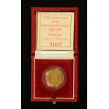 Elizabeth II - gold proof sovereign 1989,