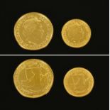 Elizabeth II - £25 gold coin 2000, and a £10 gold coin 1999,