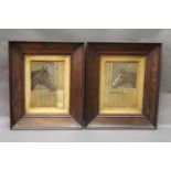 A pair of late 19th century horse portraits on artists board,