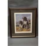 John Trickett a signed limited edition print of spaniels, No 266/850,