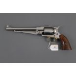 Peitta Henry Crank 6 shot black powder revolver Cal 44, 8" hexagonal barrel. Serial No. 246716.