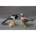 Beswick jay Model 2417, and a magpie Model 2305.