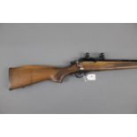 Remington Model 600 cal 222 Rem bolt action rifle, with 18" barrel fitted with 1" rings. Serial No.