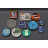 Eleven air gun pellet tins, boxes, etc., 177 and 22, to include Webley, Milbro, Daisy, etc.