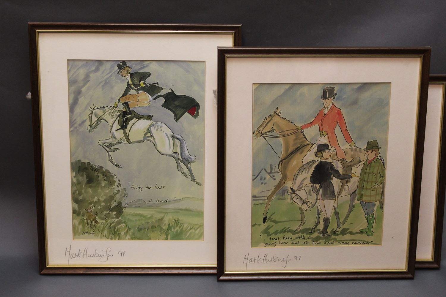 Mark Huskinson, four signed foxhunting prints, - Image 2 of 2