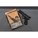 Webley Premier cal 22 over lever air pistol, with black grips,