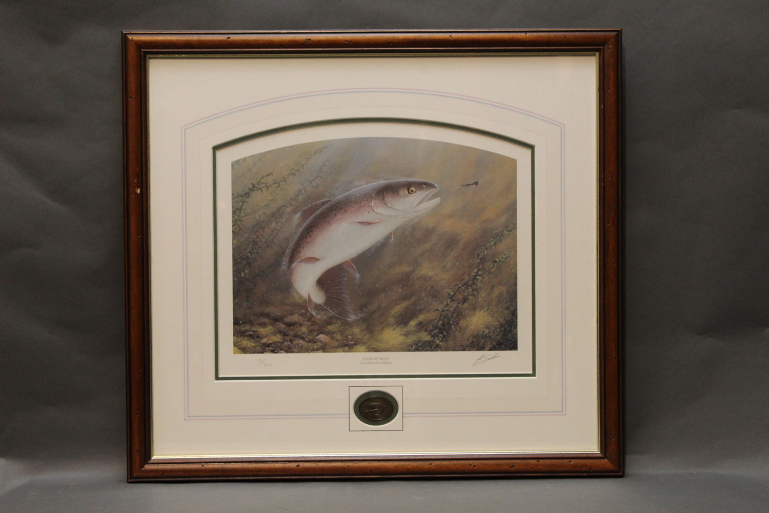 John Silver signed Limited Edition prints, "Rainbow Trout" with a Washington Green blind stamp,