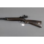Webley Super Target Mark III cal 177 underlever air rifle, fitted with Anschutz target sights,