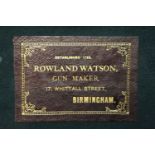 Rowland Watson leather shotgun motor case,