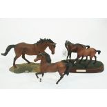 3 Royal Doulton horse figurines,