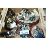 Box of Border Fine Arts figurines, to include "Spilt Milk", "Mischief", "Eggstra",