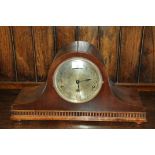 Mahogany mantle clock with key