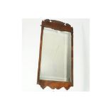 Walnut framed mirror with bevel edge glass