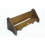 Oak book trough,