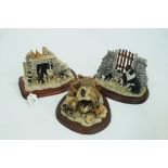 3 Border Fine Arts Collie ornaments, "Mothers Pride",