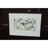 Brian Ameill, signed limited edition print of "Sandwich Terns", 21 cm x 36 cm,