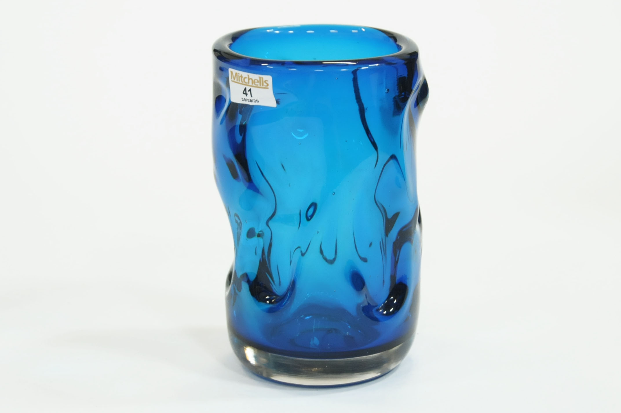 Blue Whitefriars Art Glass vase