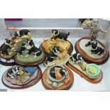 Box of Border Fine Arts Collie dog ornaments