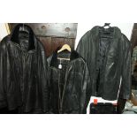 3 Lakeland black leather jackets (1 size 40,