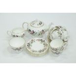 Wedgwood Hathaway Rose pattern tea set and teapot