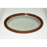 Mahogany oval mirror