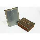 Easel back photo frame and Anglo-Indian sewing box