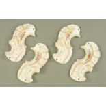 Four Continental porcelain finger plates, decorated with floral sprays and gilding. Height 20 cm.