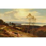 Sidney Richard Percy (1821-1886), oil painting, "Grange over Sands", signed and dated 1877,