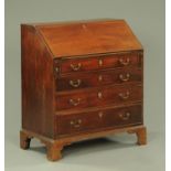 A George III mahogany bureau,