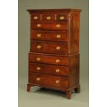 A George III mahogany tallboy,