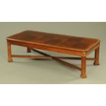 A mahogany ebony strung low coffee table,