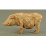 A Chinese Tang style pottery model of a sow,