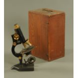 A Beck of London microscope, No. 782, cased.