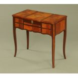 A Continental marquetry dressing table,