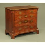 A Georgian mahogany chest of drawers,