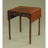 An Edwardian mahogany Chippendale style Pembroke table,