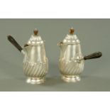 A pair of George III style cafe au lait Plante & Co, Birmingham 1894,