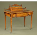 A Shoolbred & Co inlaid rosewood desk,