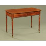 An early 19th century mahogany side table,