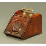 A 19th century mahogany coal receiver,